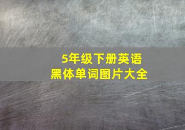 5年级下册英语黑体单词图片大全