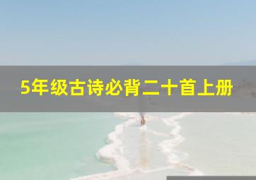 5年级古诗必背二十首上册