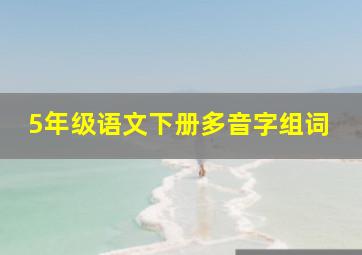 5年级语文下册多音字组词