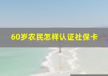 60岁农民怎样认证社保卡