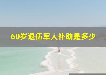 60岁退伍军人补助是多少