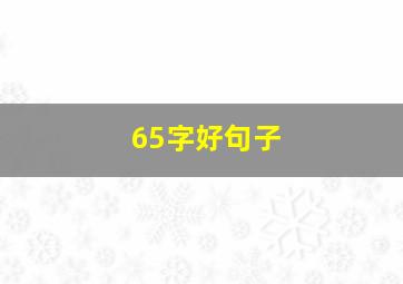 65字好句子