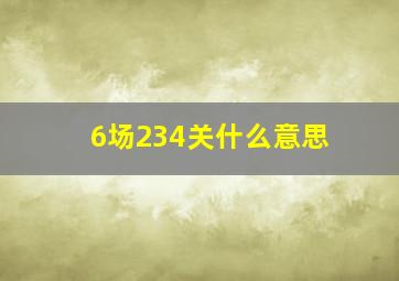 6场234关什么意思