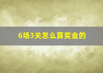 6场3关怎么算奖金的