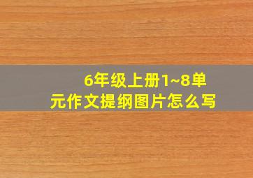 6年级上册1~8单元作文提纲图片怎么写