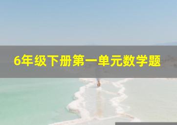 6年级下册第一单元数学题