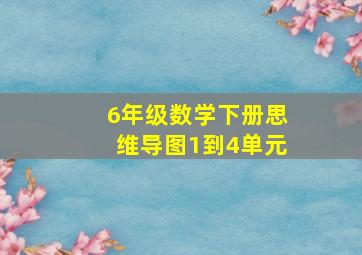 6年级数学下册思维导图1到4单元