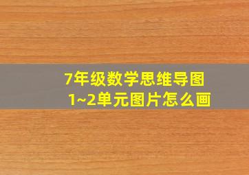 7年级数学思维导图1~2单元图片怎么画