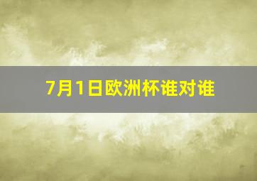 7月1日欧洲杯谁对谁