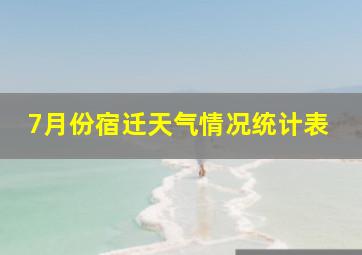 7月份宿迁天气情况统计表