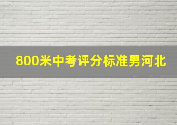 800米中考评分标准男河北