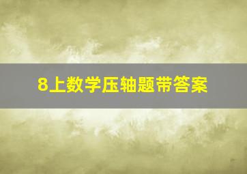 8上数学压轴题带答案