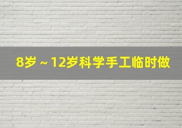 8岁～12岁科学手工临时做