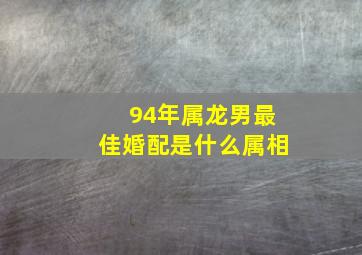 94年属龙男最佳婚配是什么属相