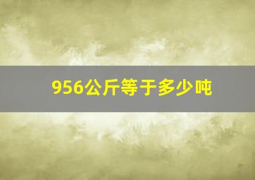 956公斤等于多少吨