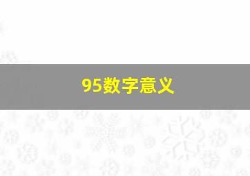 95数字意义