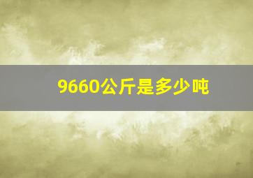 9660公斤是多少吨