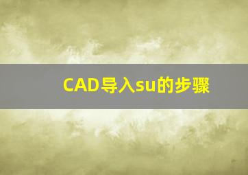 CAD导入su的步骤