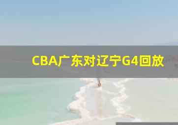 CBA广东对辽宁G4回放