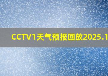 CCTV1天气预报回放2025.1.24