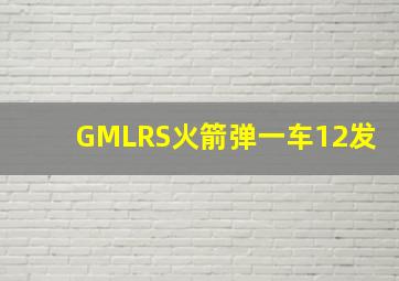 GMLRS火箭弹一车12发