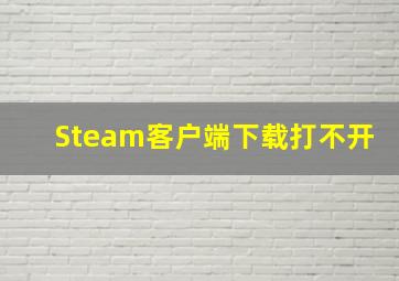 Steam客户端下载打不开