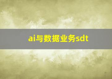 ai与数据业务sdt