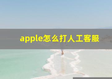 apple怎么打人工客服