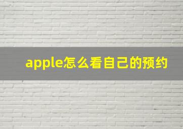 apple怎么看自己的预约