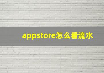 appstore怎么看流水