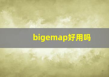 bigemap好用吗