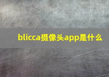 blicca摄像头app是什么