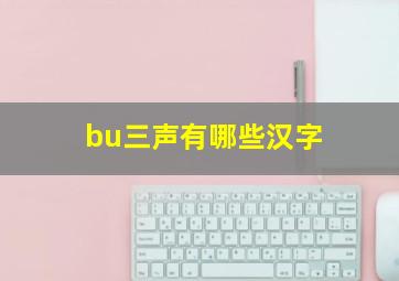 bu三声有哪些汉字