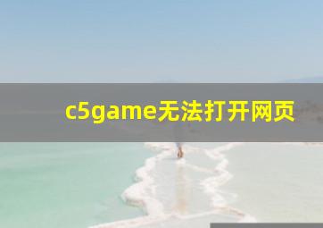 c5game无法打开网页