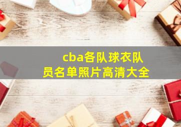 cba各队球衣队员名单照片高清大全