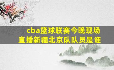 cba篮球联赛今晚现场直播新疆北京队队员是谁