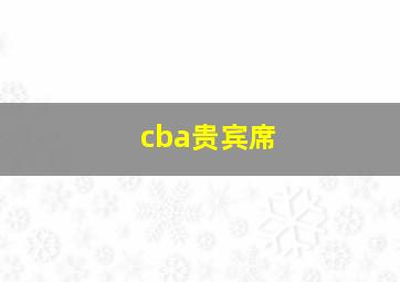 cba贵宾席