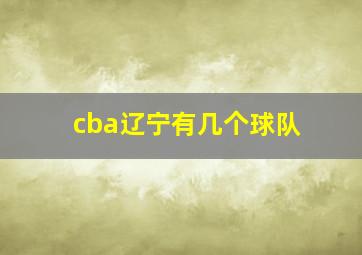 cba辽宁有几个球队