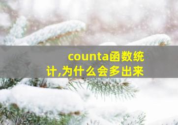 counta函数统计,为什么会多出来