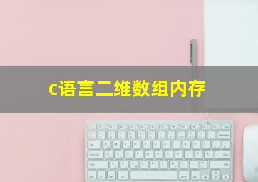 c语言二维数组内存