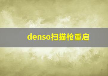 denso扫描枪重启