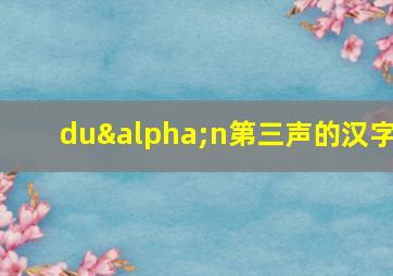 duαn第三声的汉字