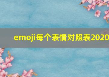 emoji每个表情对照表2020