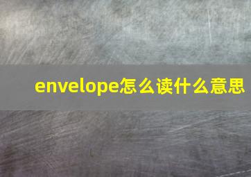 envelope怎么读什么意思