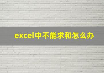 excel中不能求和怎么办