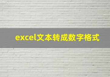 excel文本转成数字格式