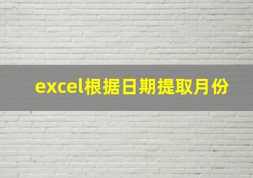 excel根据日期提取月份