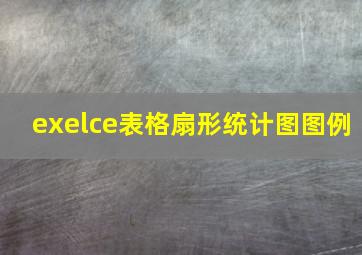 exelce表格扇形统计图图例