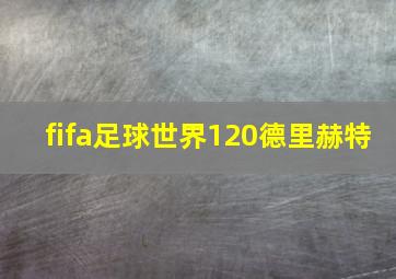 fifa足球世界120德里赫特