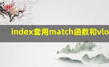 index套用match函数和vlookup